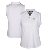 Women's Cutter & Buck  White Richmond Flying Squirrels Forge DryTec Stretch Sleeveless Polo