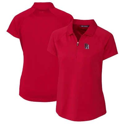 Women's Cutter & Buck  Red Round Rock Express Forge DryTec Raglan Stretch Polo