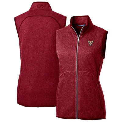 Women's Cutter & Buck Heather El Paso Chihuahuas Mainsail Sweater Knit Full-Zip Vest