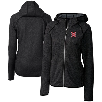 Women's Cutter & Buck  Heather Charcoal Nashville Sounds Mainsail Sweater Knit Raglan Full-Zip Hoodie