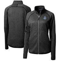 Women's Cutter & Buck  Heather Charcoal Hartford Yard Goats Mainsail Sweater-Knit Full-Zip Jacket