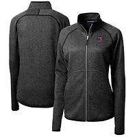 Women's Cutter & Buck  Heather Charcoal Jacksonville Jumbo Shrimp Mainsail Sweater-Knit Full-Zip Jacket