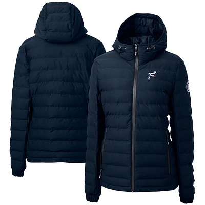 Women's  Cutter & Buck Navy Reading Fightin Phils Mission Ridge Repreve Puffer Full-Zip Jacket