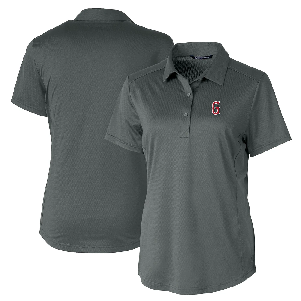 Women's Cutter & Buck Gray Greenville Drive Prospect Textured Stretch Polo
