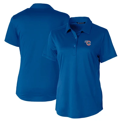 Women's  Cutter & Buck Blue Iowa Cubs Prospect Textured Stretch Polo