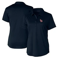 Women's  Cutter & Buck Navy Louisville Bats Prospect Textured Stretch Polo
