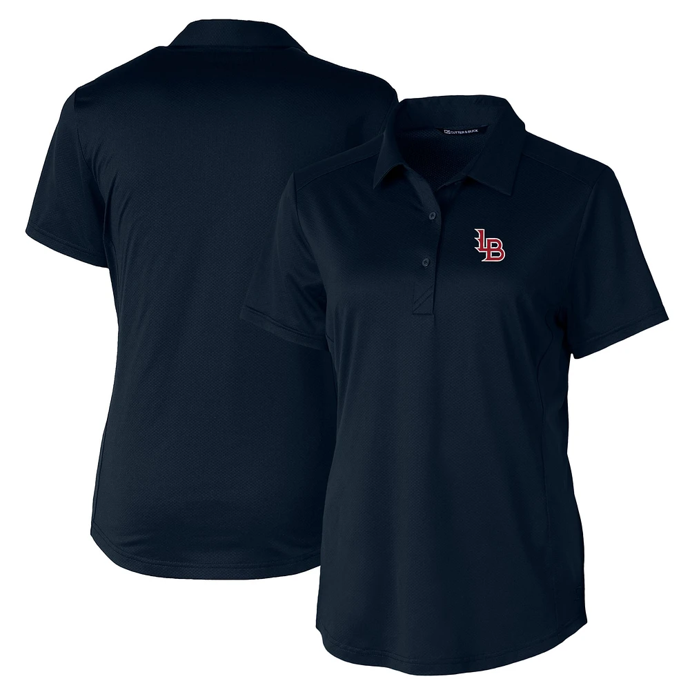 Women's Cutter & Buck Navy Louisville Bats Prospect Textured Stretch Polo