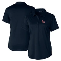 Women's  Cutter & Buck Navy Louisville Bats Prospect Textured Stretch Polo