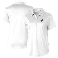 Women's  Cutter & Buck White Memphis Redbirds Prospect Textured Stretch Polo