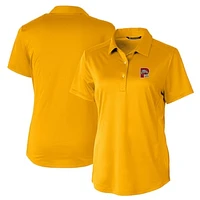 Women's  Cutter & Buck Gold Portland Sea Dogs Prospect Textured Stretch Polo