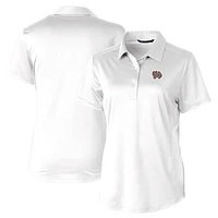 Women's  Cutter & Buck White Norfolk Tides Prospect Textured Stretch Polo