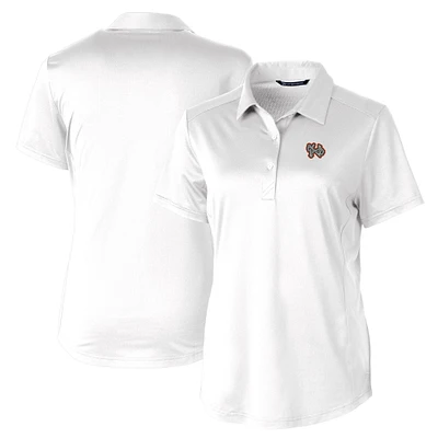Women's  Cutter & Buck White Norfolk Tides Prospect Textured Stretch Polo