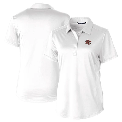 Women's  Cutter & Buck White Sacramento River Cats Prospect Textured Stretch Polo