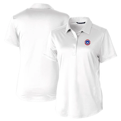 Women's  Cutter & Buck White South Bend Cubs Prospect Textured Stretch Polo