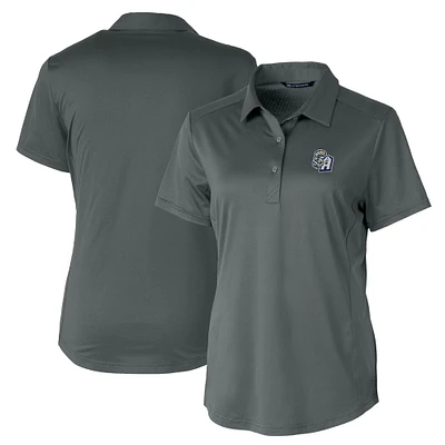 Women's  Cutter & Buck Gray San Antonio Missions Prospect Textured Stretch Polo