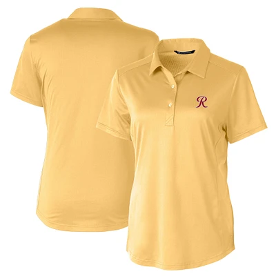 Women's  Cutter & Buck Cream Tacoma Rainiers Prospect Textured Stretch Polo