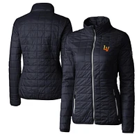 Women's Cutter & Buck Navy Las Vegas Aviators Rainier Primaloft Eco Full-Zip Jacket
