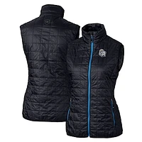 Women's Cutter & Buck Navy San Antonio Missions Rainier PrimaLoft Eco Insulated Full-Zip Puffer Vest