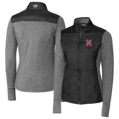 Women's Cutter & Buck Nashville Sounds Stealth DryTec Hybrid Quilted Full-Zip Windbreaker Jacket