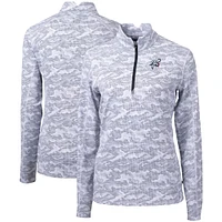 Women's Cutter & Buck  Charcoal Reading Fightin Phils Traverse Camo Stretch Quarter-Zip Pullover Top
