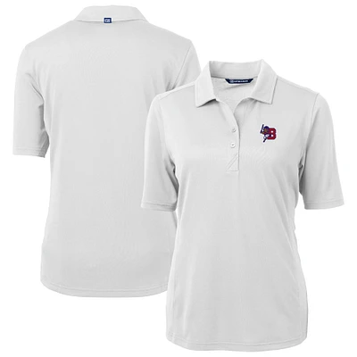 Women's Cutter & Buck White Buffalo Bisons Virtue DryTec Eco Pique Recycled Polo