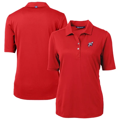 Women's Cutter & Buck Red Reading Fightin Phils Virtue DryTec Eco Pique Recycled Polo