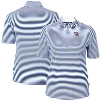 Women's Cutter & Buck Iowa Cubs Virtue DryTec Eco Pique Stripe Recycled Top