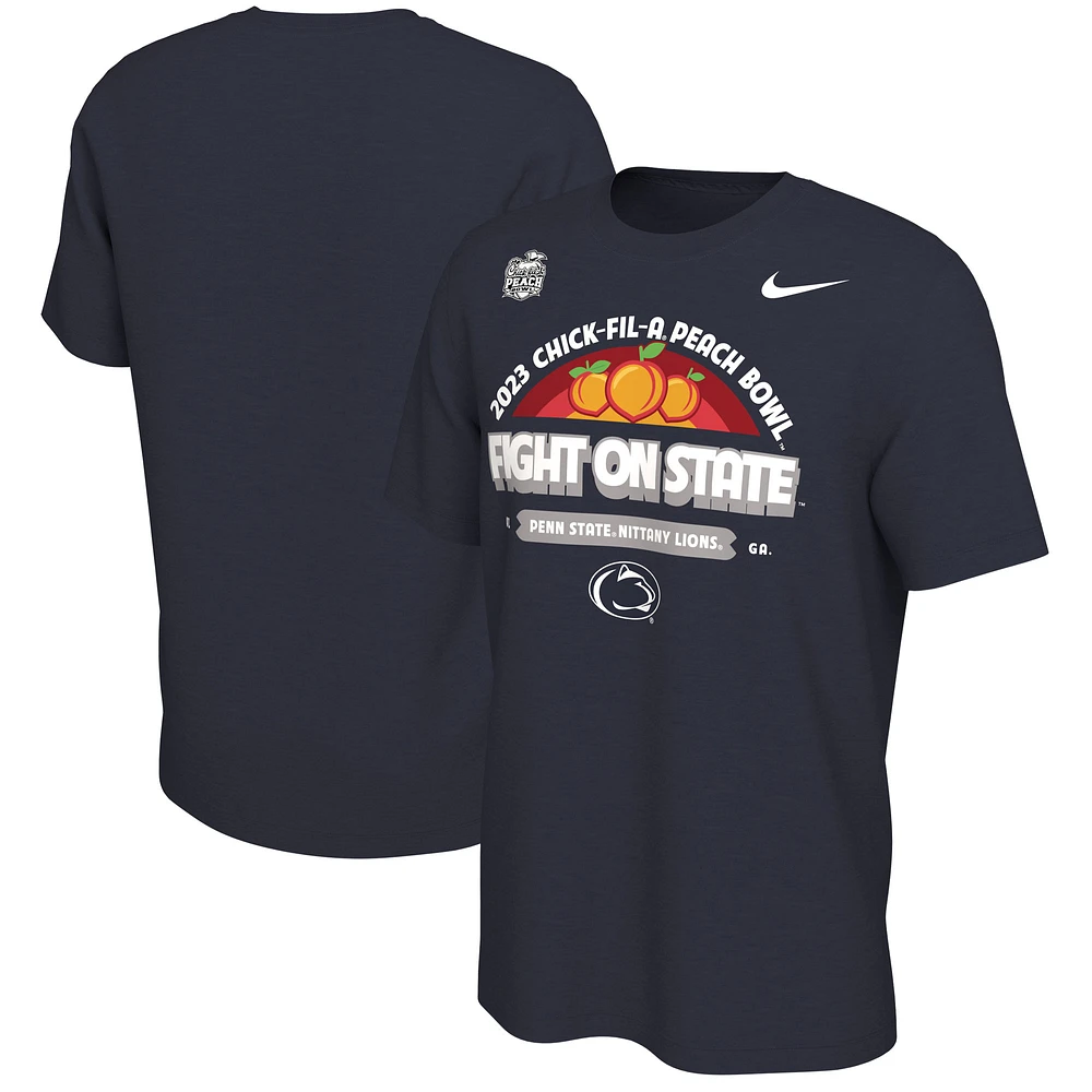 Men's Nike  Navy Penn State Nittany Lions 2023 Peach Bowl Mantra T-Shirt