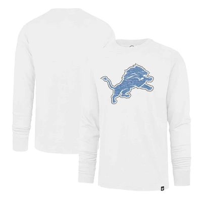 Men's '47 White Detroit Lions Premier Franklin Long Sleeve T-Shirt