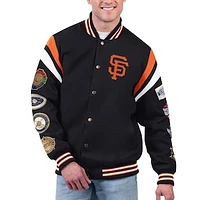 Men's G-III Sports by Carl Banks Black San Francisco Giants Quick Full-Snap Varsity Jacket