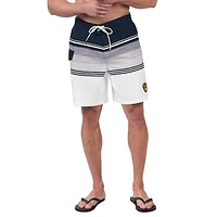 Men's G-III Sports by Carl Banks Navy/White Milwaukee Brewers Jump Shot Volley Board Shorts