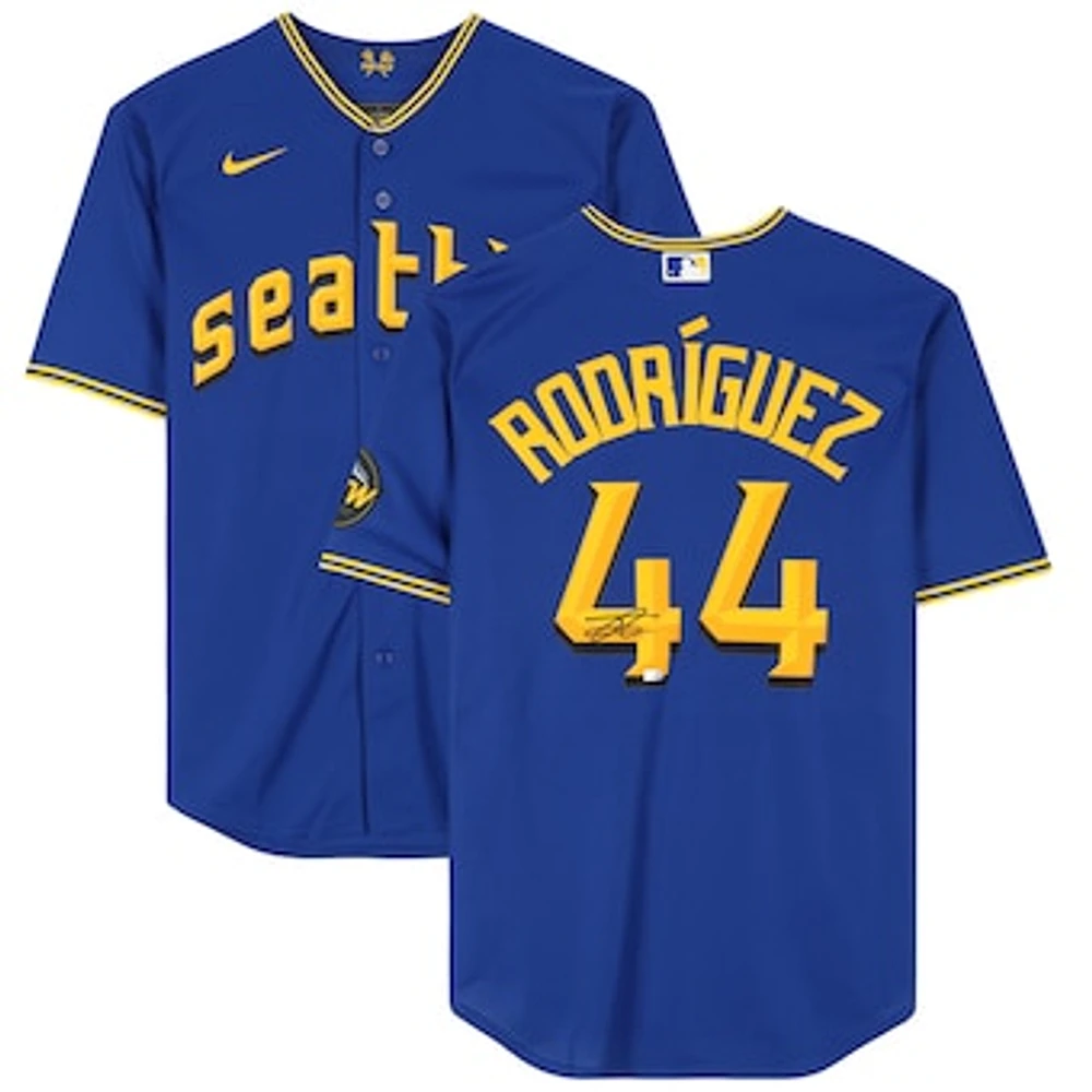 Julio Rodríguez Seattle Mariners Autographed Royal 2023 City Connect Nike Replica Jersey