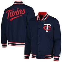 Men's Starter Navy Minnesota Twins Secret Weapon Full-Snap Jacket