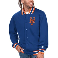 Men's Starter Royal New York Mets Secret Weapon Full-Snap Jacket