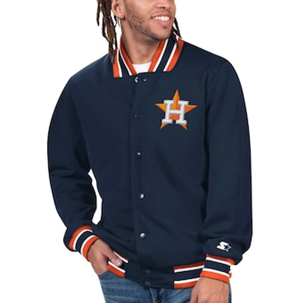 Men's Starter Royal Houston Astros Secret Weapon Full-Snap Jacket