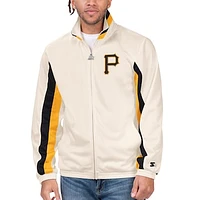 Men's Starter Cream Pittsburgh Pirates Rebound Cooperstown Collection Full-Zip Track Jacket