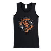 Girls Youth Soft as a Grape Black San Francisco Giants Tank Top