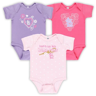 Infant Soft as a Grape St. Louis Cardinals 3-Pack Bodysuit Set