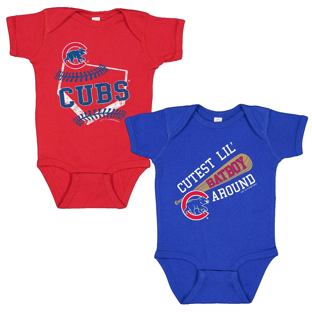 Infant Soft as a Grape Chicago Cubs 2-Pack Bodysuit Set