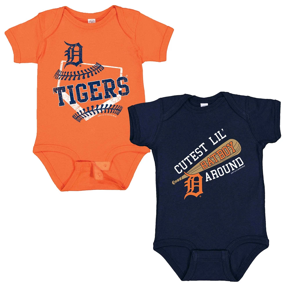 Infant Soft as a Grape Detroit Tigers 2-Pack Bodysuit Set