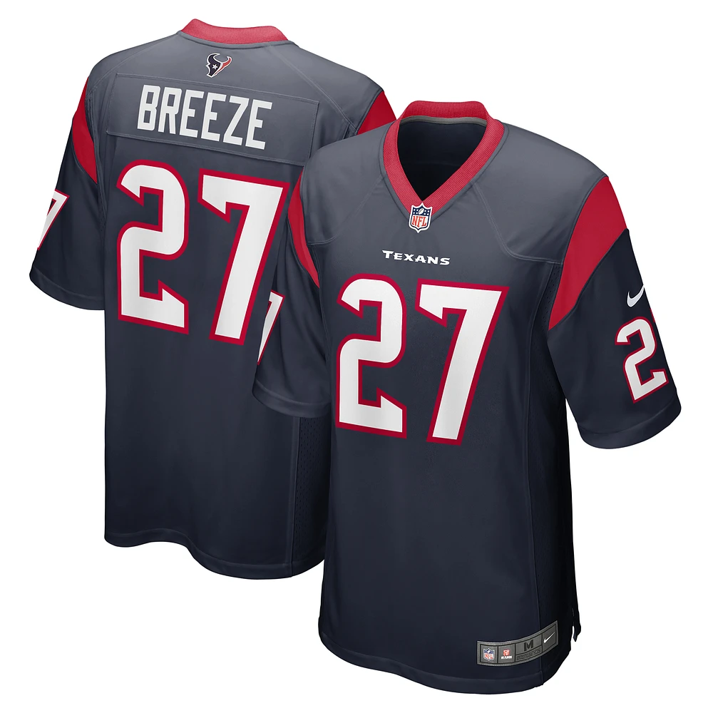 Men's Nike Brady Breeze  Navy Houston Texans Team Game Jersey