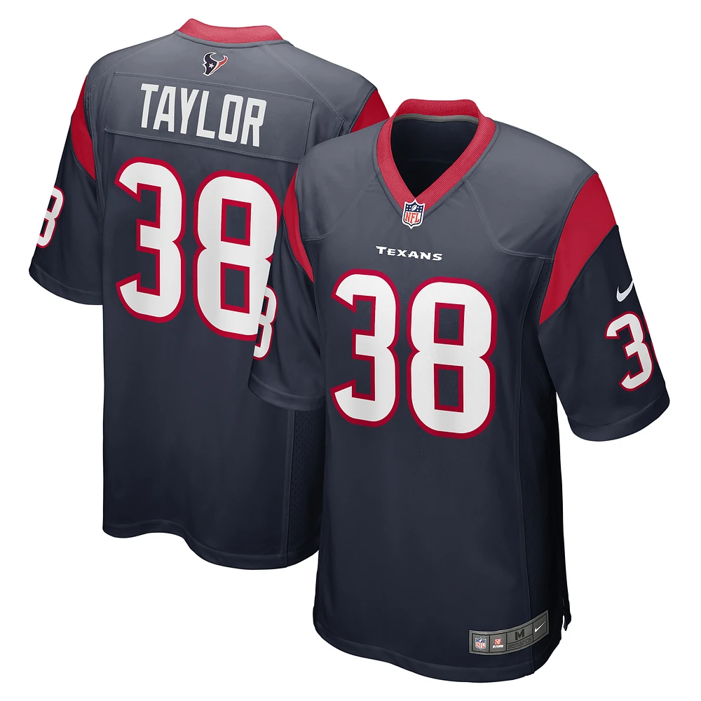 Men's Nike J.J. Taylor  Navy Houston Texans Team Game Jersey