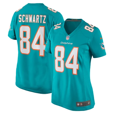 Women's Nike Anthony Schwartz  Aqua Miami Dolphins Team Game Jersey