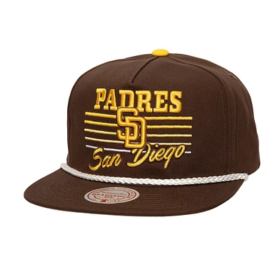 Men's Mitchell & Ness Brown San Diego Padres  Radiant Lines Deadstock Snapback Hat