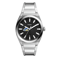 Men's Fossil Delaware Fightin' Blue Hens Everett Stainless Steel Watch
