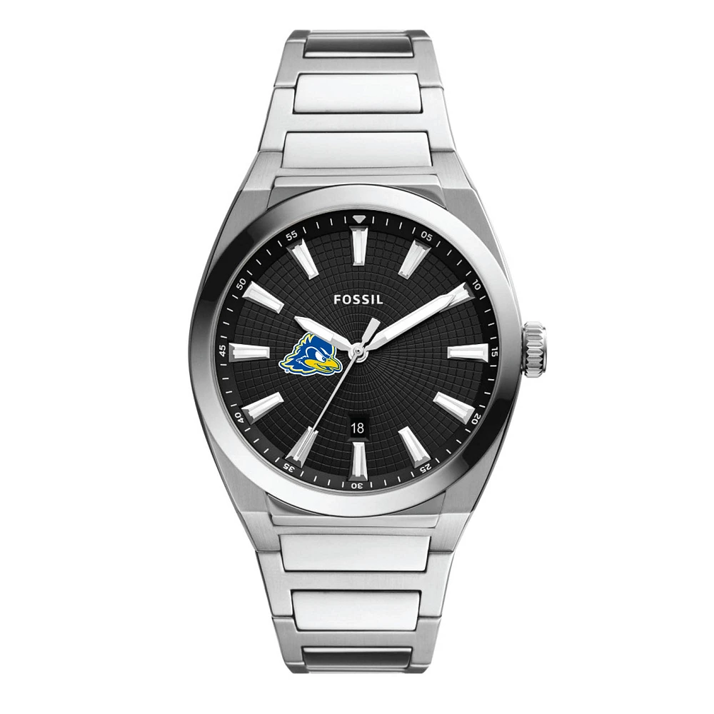 Men's Fossil Delaware Fightin' Blue Hens Everett Stainless Steel Watch