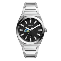 Men's Fossil Delaware Fightin' Blue Hens Everett Stainless Steel Watch