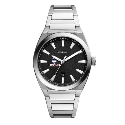 Men's Fossil UConn Huskies Everett Stainless Steel Watch