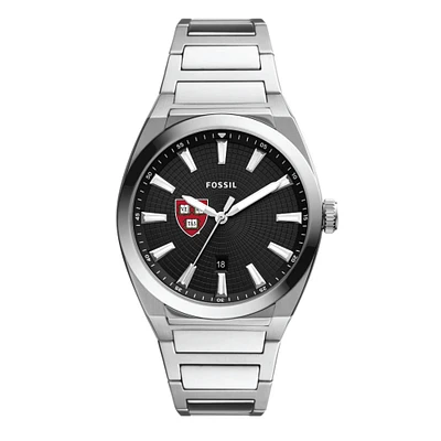 Men's Fossil Harvard Crimson Everett Stainless Steel Watch