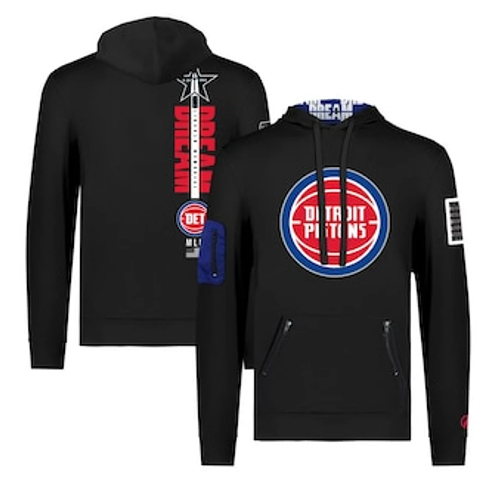 Unisex FISLL x Black History Collection  Detroit Pistons Pullover Hoodie